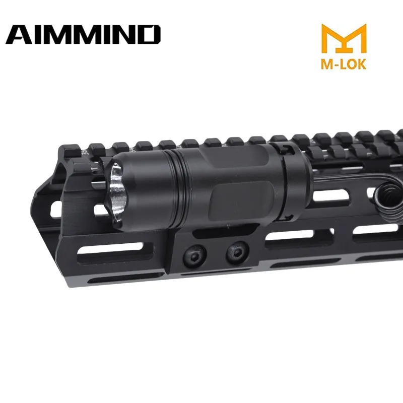 

Tactical Flashlight 250 Lumen M-lok rail handguard rail Mount Flashlight LED Torch Light for hunting with Mlok Rail Mount