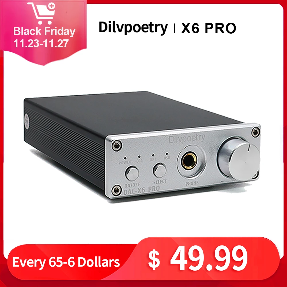 Dilvpoetry DAC-X6 PRO Mini HiFi Amplifier
