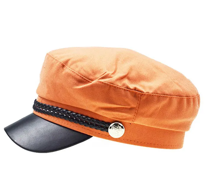 NEW Autumn Octagonal Hats For Women Fat Military Baseball Cap Ladies Solid Caps Women Casual Berets Hat Gorra Militar