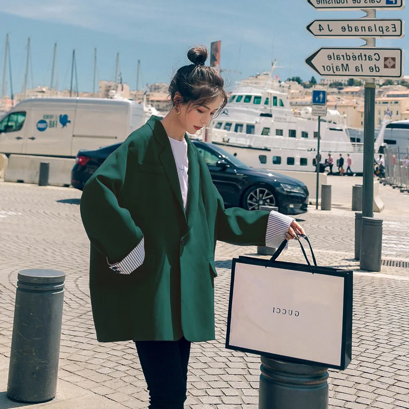 Vadiming vrouwen jas 2019 herfst Koreaanse versie van de nieuwe losse casual retro blazer Vadiming vrouwen jas 2019 herfst Koreaanse versie van de nieuwe losse casual retro blazer