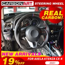 Для Mazda 6 Axela Atenza CX-4 рулевое колесо из углеродного волокна Универсальная Замена для mazda Углеродные аксессуары рулевое колесо
