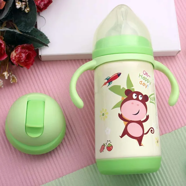 240ml Baby Bottle Thermos Stainless Steel Feeding Bottle 3-in-1 Nursing  Bottle Nipple Insulation Cup Vacuum Flask Milk Bottle