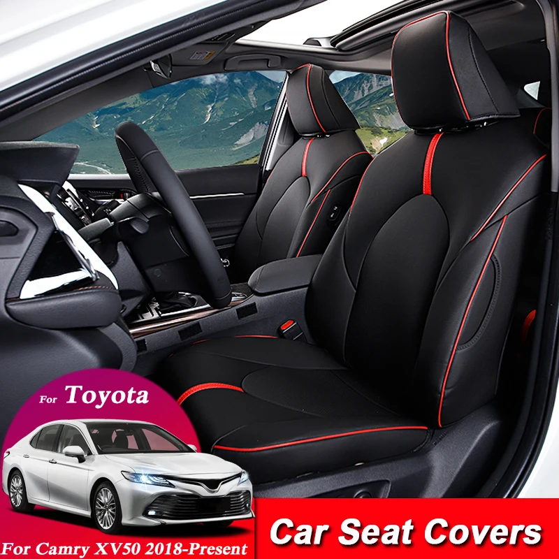 Автомобильный стиль, кожа, 4 сезона, чехлы для сидений автомобиля для Toyota Camry XV50 Hybird HEV,-настоящее время, чехлы для сидений, аксессуары для подушек