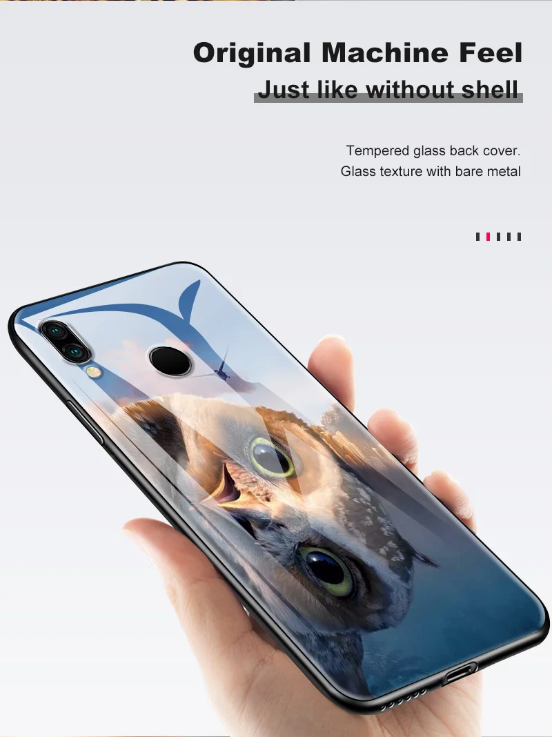 Для huawei P20 P30 Lite Plus Honor 6X чехол из закаленного стекла Nova3i P Smart+ Pro Y7 Prime Y9 Pro окрашенный чехол с изображением животных