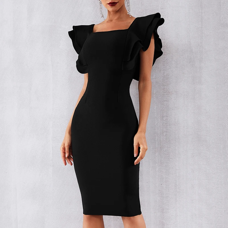 Adyce-2019-New-Arrive-Summer-Women-Celebrity-Party-Black-Bandage-Dress-Vestido-Sexy-Ruffles-Butterfly-Sleeve (2)