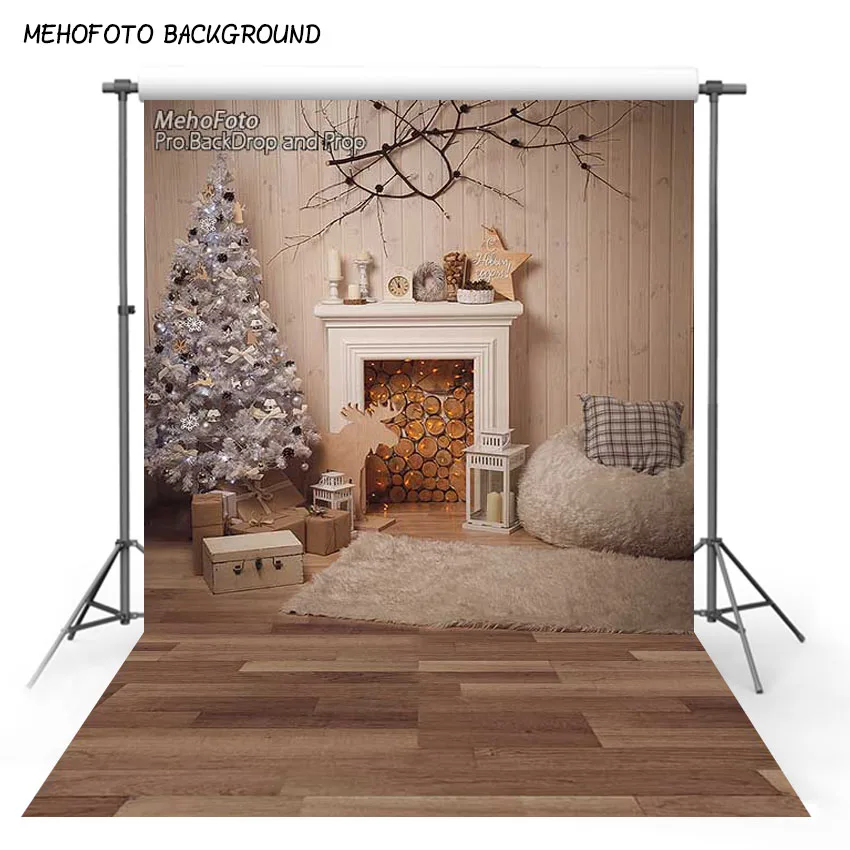 Бесшовный Рождественский камин фон для фотосъемки Новогоднее украшение фоны реквизит для семейной детской фотостудии