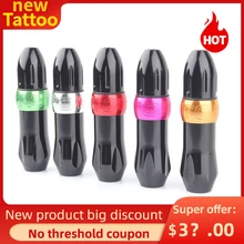 Печатный логотип, 5 цветов, ротационная тату-машинка, тату-ручка для шейдера и лайнера, Перманентный макияж, тату-пистолет, игла, боди-арт, макияж