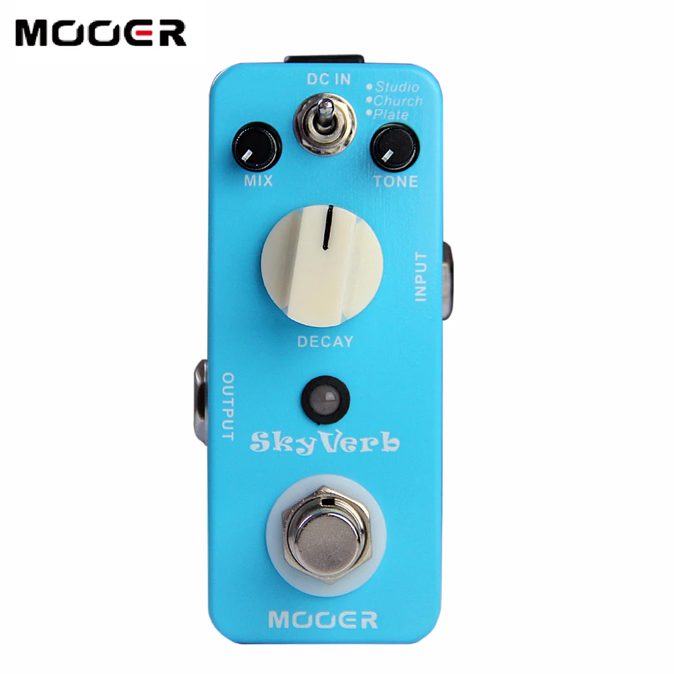 

Mooer SkyVerb Digital Reverb Effect Pedal 3 reverb modes(Studio/Church/Plate) for Electric Guitar True Bypass Based on DSP chip