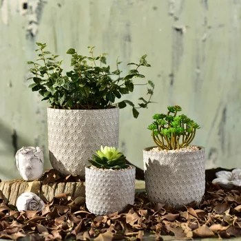 

Round snowflake design flowerpot silica gel mold succulent plant cement flowerpot mold DIY silica gel mold