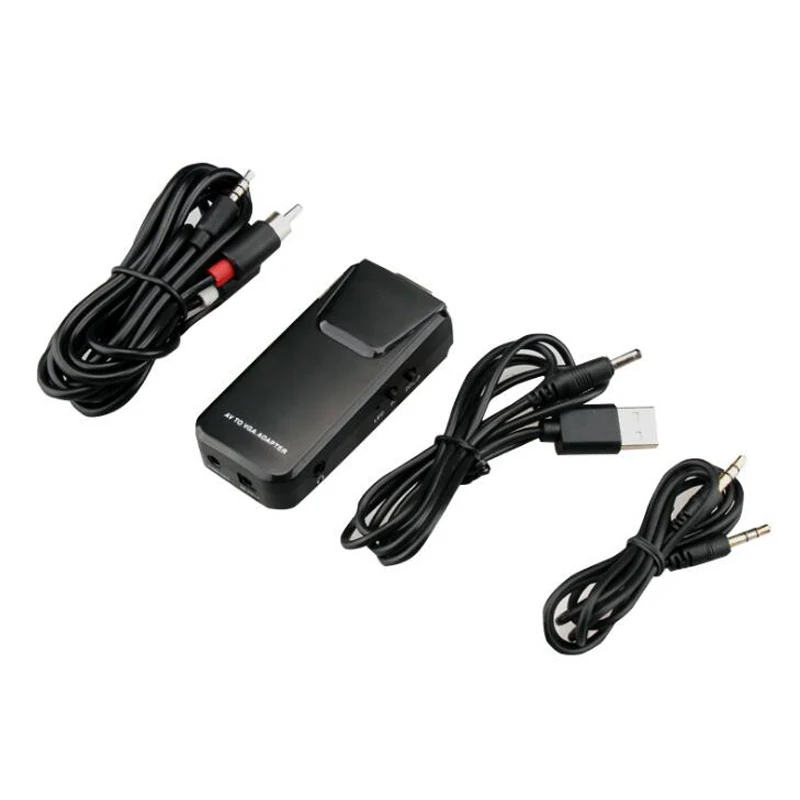 3 RCA композитный AV в VGA конвертер с аудио(композитный in и VGA+ 3,5 мм аудио выход
