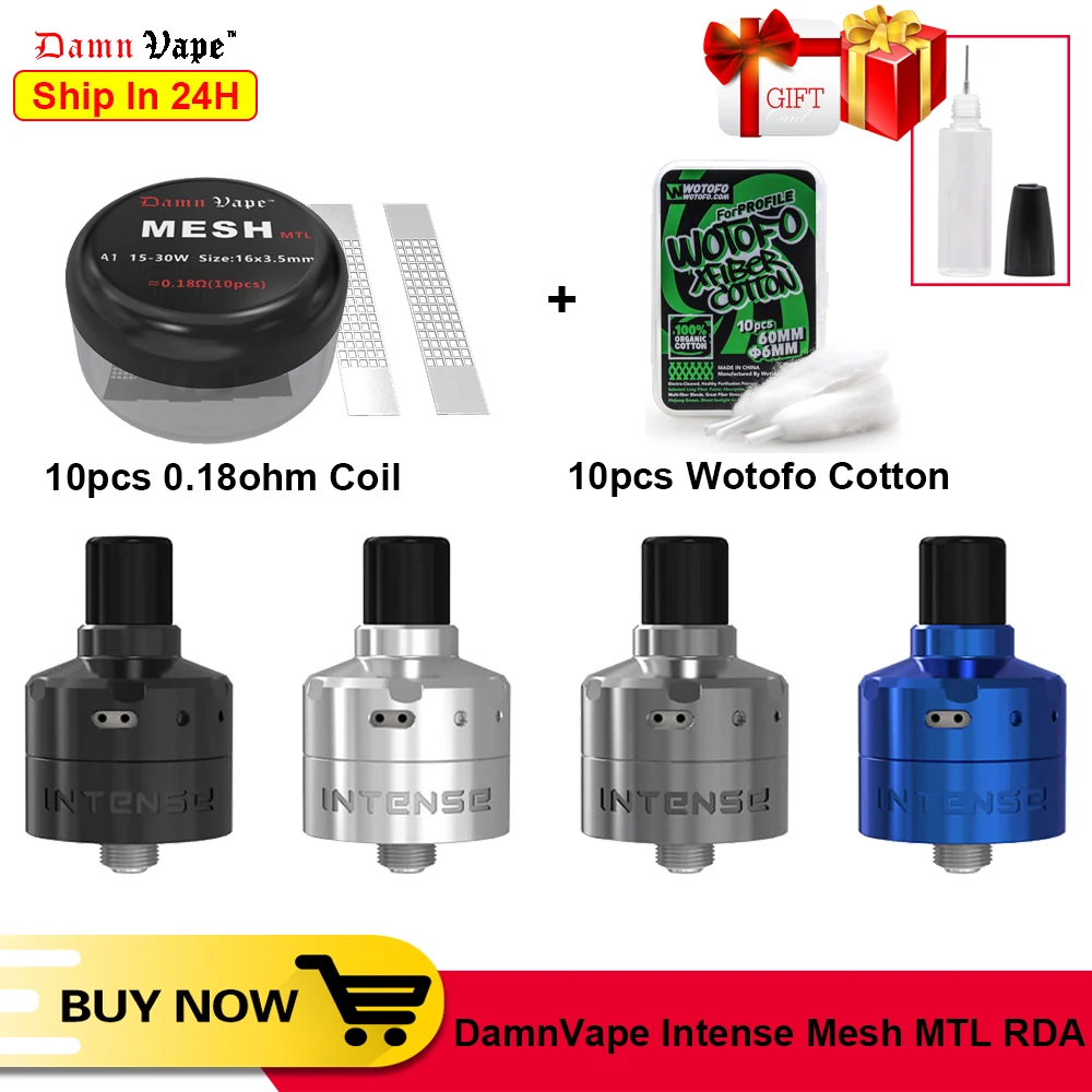 Оригинальный обслуживаемый атомайзер для электронной сигареты DamnVape Intense Mesh MTL 24