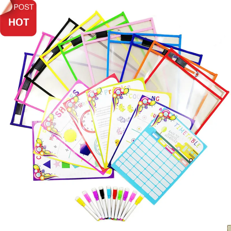 Puzzle Toys Can Be Reused with PVC Transparent Dry Brush Bag PET Writing Wipe Drawing Toy for Children Adult | Игрушки и хобби
