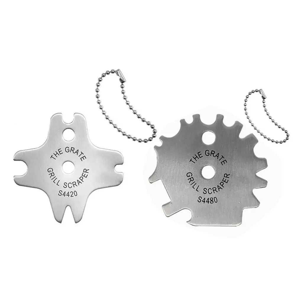 Скребок для решетки гриля из нержавеющей стали Портативный чистящее лезвие