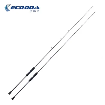شراءجديد ECOODA بطيئة القفز قضيب أسود الخبراء EBESJ الغزل/صب قارب قضيب 1.83/1.91 200g/300g/400g 2SEC/1SEC فوجي دليل بكرة مقعد