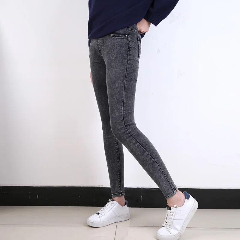 LEIJIJEANS, Модные осенние леггинсы, синие, S 6XL, женские, средняя талия, размера плюс, женские, средняя эластичность, полная длина, брюки, обтягивающие, узкие джинсы