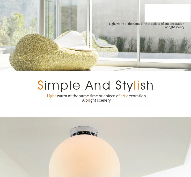 Moderno e minimalista lâmpada do teto de