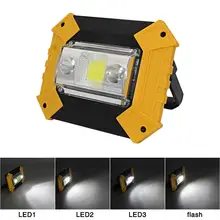 Портативный COB светодиодный рабочий свет USB перезаряжаемая аварийная лампа водонепроницаемый IP65 Светодиодный прожектор светильник s для кемпинга пешего туризма и ремонта автомобиля