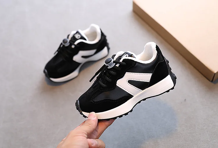 girls leather shoes Children's Shoes New Girls Small Waist Plus Velvet Old Shoes Soft Sole Baby Shoes Children's Casual Sports Shoes Tide girls leather shoes