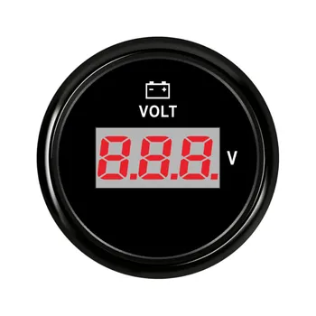 

52 mm Car Voltmeter 12 V 24V fit Car Boat Truck Motorcycle Marine Voltage Volt Indicator with Backlight Digital Volt Gauge Meter