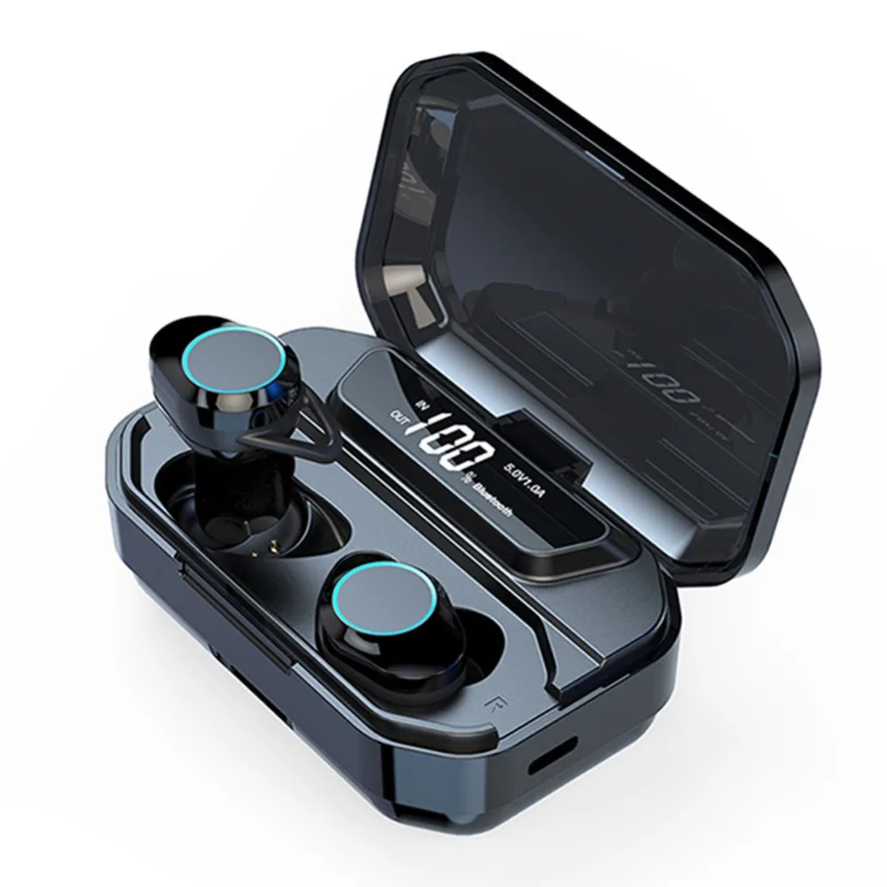 G02 TWS 5,0 Bluetooth 9D стерео наушники беспроводные наушники IPX7 водонепроницаемые наушники 3300 мАч светодиодный внешний Смарт-аккумулятор держатель телефона