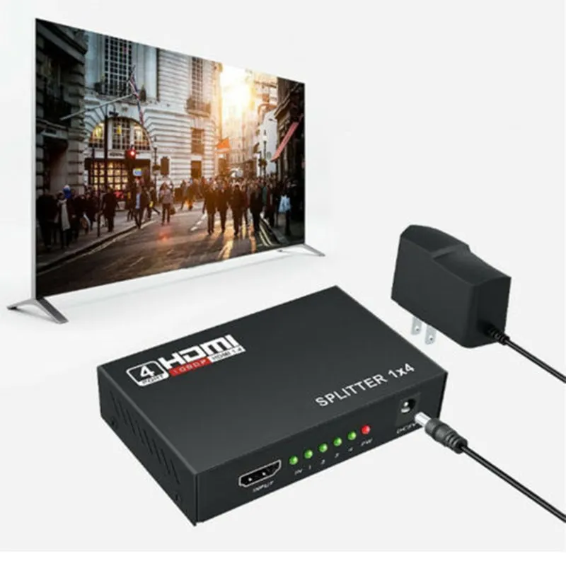 HDMI сплиттер 1 в 4 выход Full HD 4-портовый концентратор ретранслятор усилитель v1.4 3d 4k 1080p для HDTV DVD для PS3 Xbox