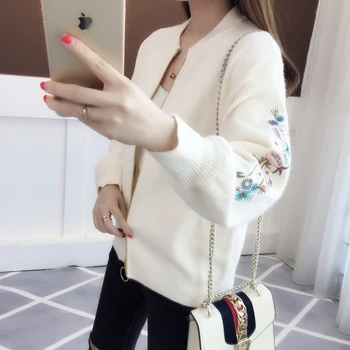 

Cardigan Feminino New Knitting Cardigan Sweater Female Brief Paragraph Loose Han Edition Plus Baseball Uniform Bf Wind Coat