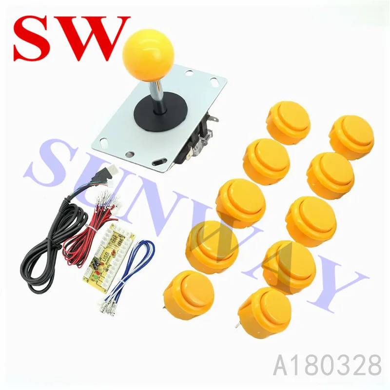 DIY аркадный джойстик набор ручек с mircoswitch 24 мм/30 мм кнопки запасные части USB кабель