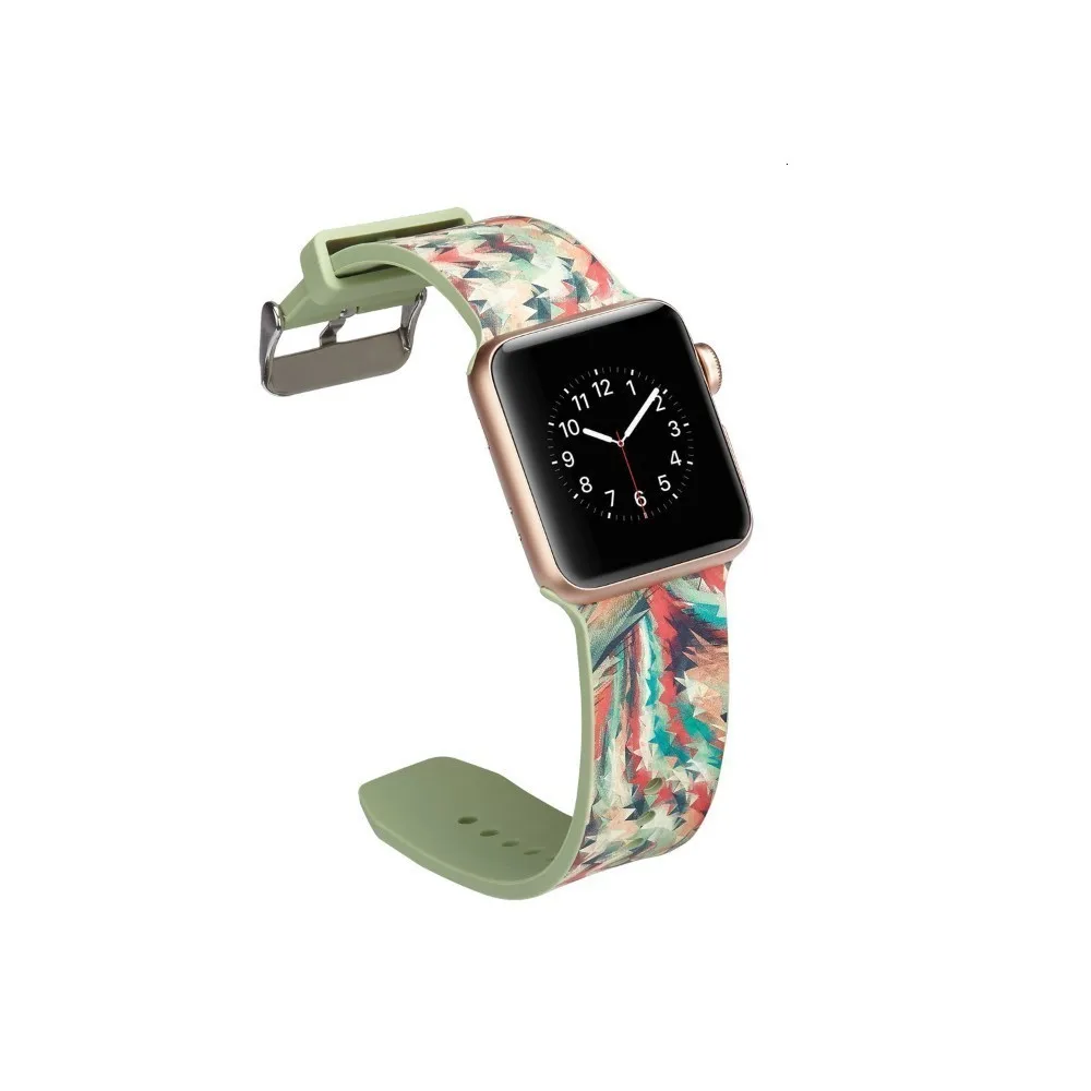 Фирменный силиконовый спортивный ремешок, цветной ремешок на запястье, 38, 44 мм, для Apple Watch, 42 мм, браслет iwatch, серия 4, 3, 2, 1, Ремешки для наручных часов