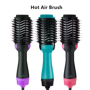 

2019 professional Blower Electric Hair Dryer Multi Function Hot Air Brush Curling Iron Rotating Hairdryer Comb styling tools
