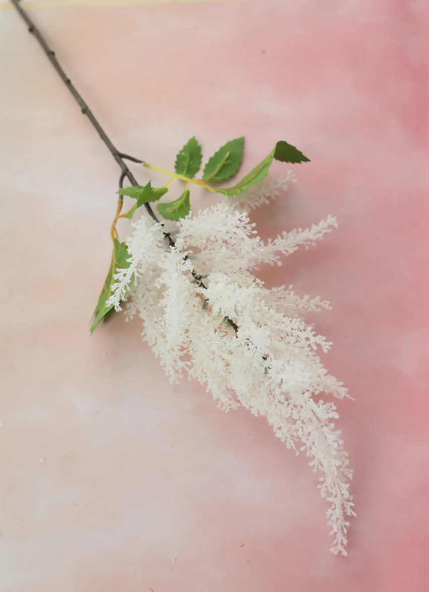 NEW Pink, white Artificial flowers wedding decor flores home lobby flower arrangement supplies fake plants wreath floristics - Цвет: White
