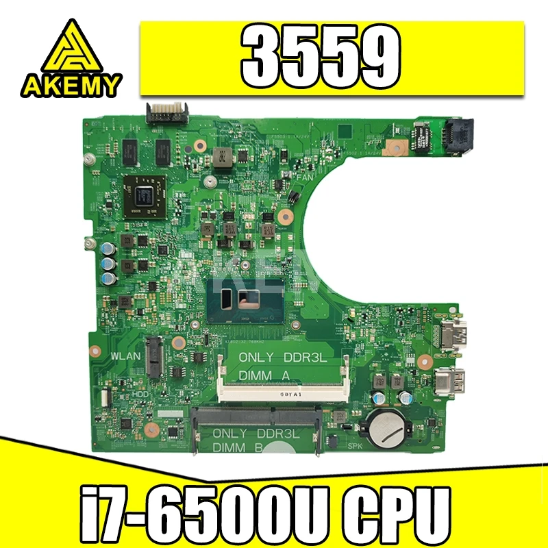 AKemy для Dell Inspiron 14 3459/3559 14236-1 PWB:CPWW0 w i7-6500U Материнская Плата ЦП системная плата