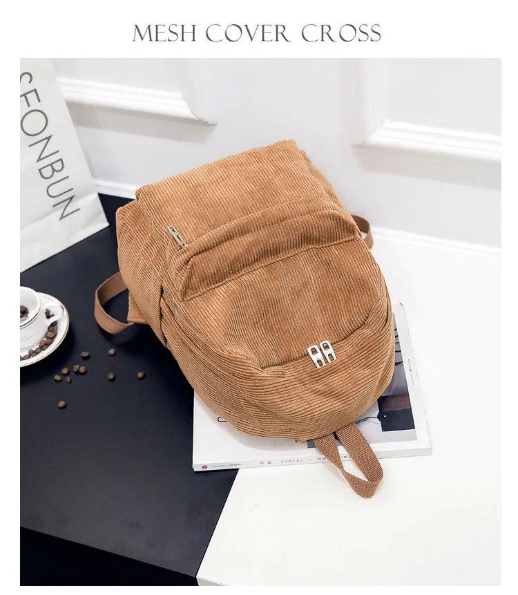 awesome stylish backpacks Corduroy Backpack Fashion Women School Backpack Pure Color Women Backpack Teenger Girl School Bags Female Mochila Bagpack Pack stylish eco friendly backpacks