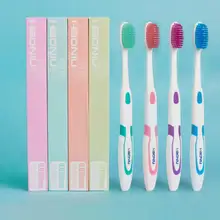 Семья путешествия Портативный взрослых мягкие Зубная щётка гигиена полости рта случайный Care зубная щетка для очистки