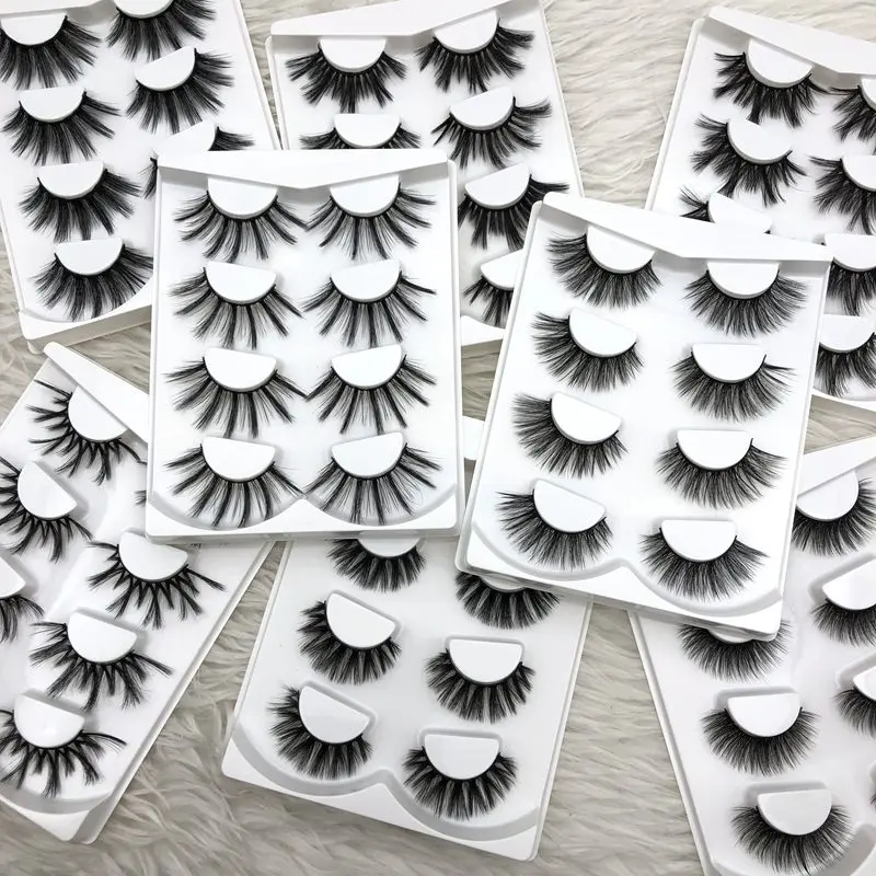 

Buzzme 4 pairs natural false eyelashes long makeup 3D faux mink lashes eyelash high quality lash extensions silk lashes