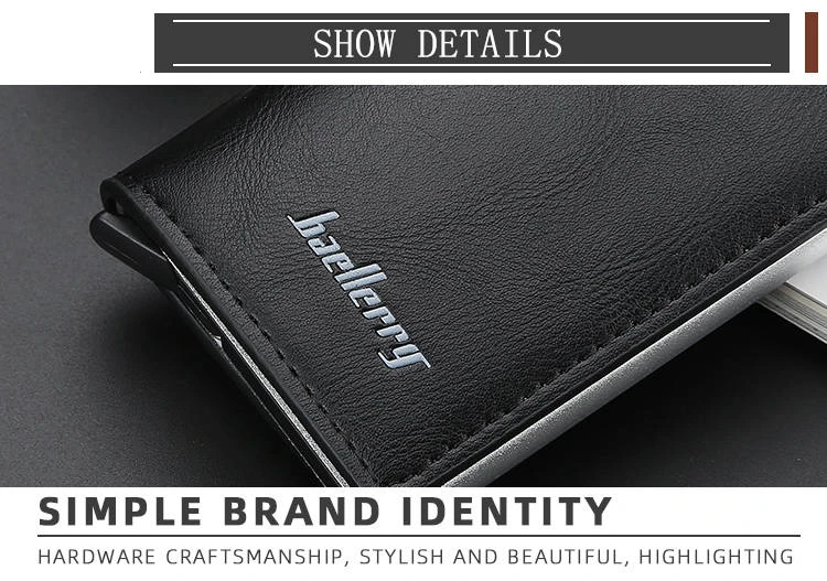 Automatically  Aluminum bank card package credit card wallet rfid shield card set card box document package metal wallet (8)