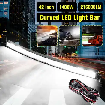 

NEW 42 Inch 1400W 5D Curved LED Work Light Bar Combo Offroad Driving Lamp 6000K Waterproof LED Light Bar For SUV ATV Car Truck