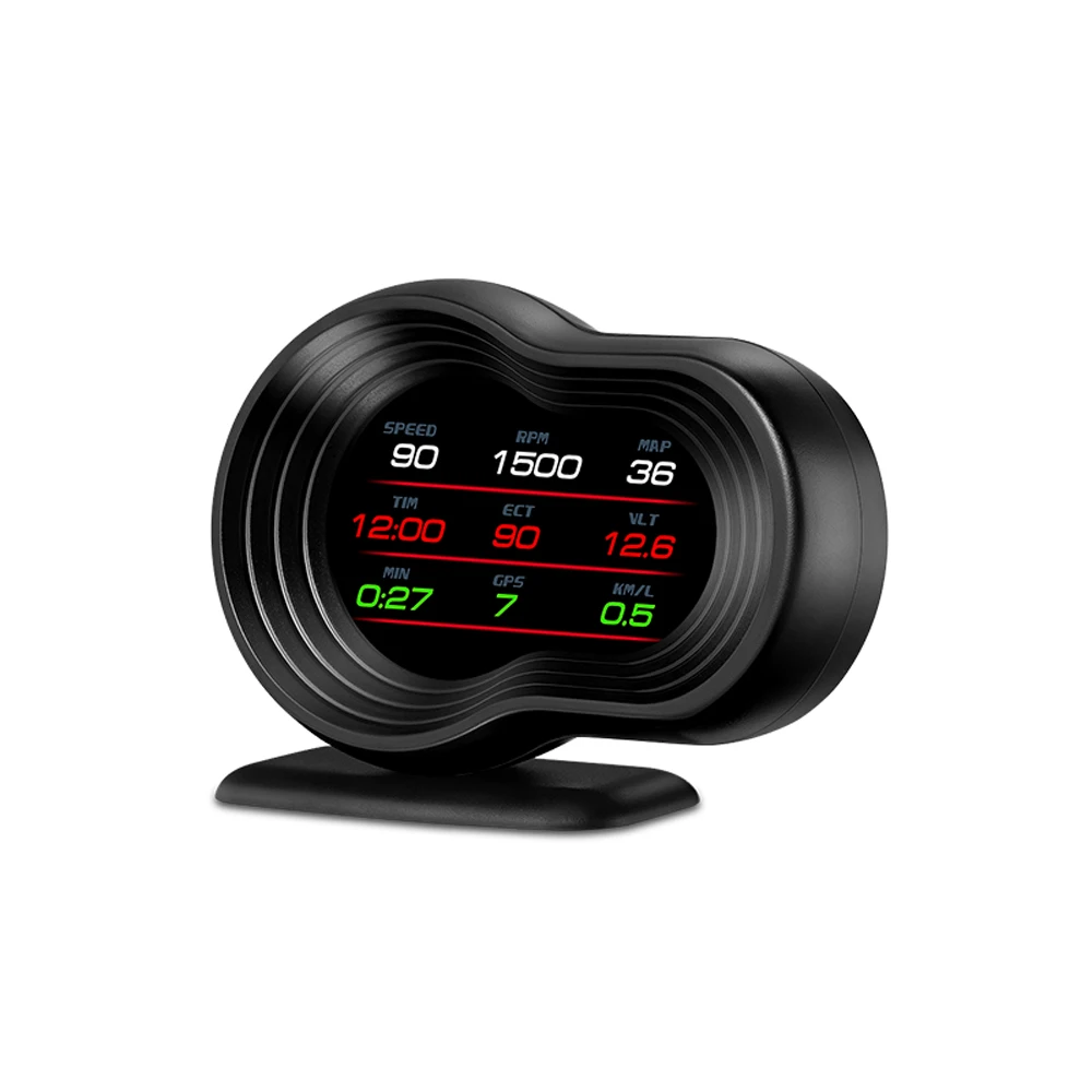 New F9 HUD OBD2 Head Up Display car GPS gauge navigation Digital Speedometer Projector Turbo Oil Temp car Electronic computer