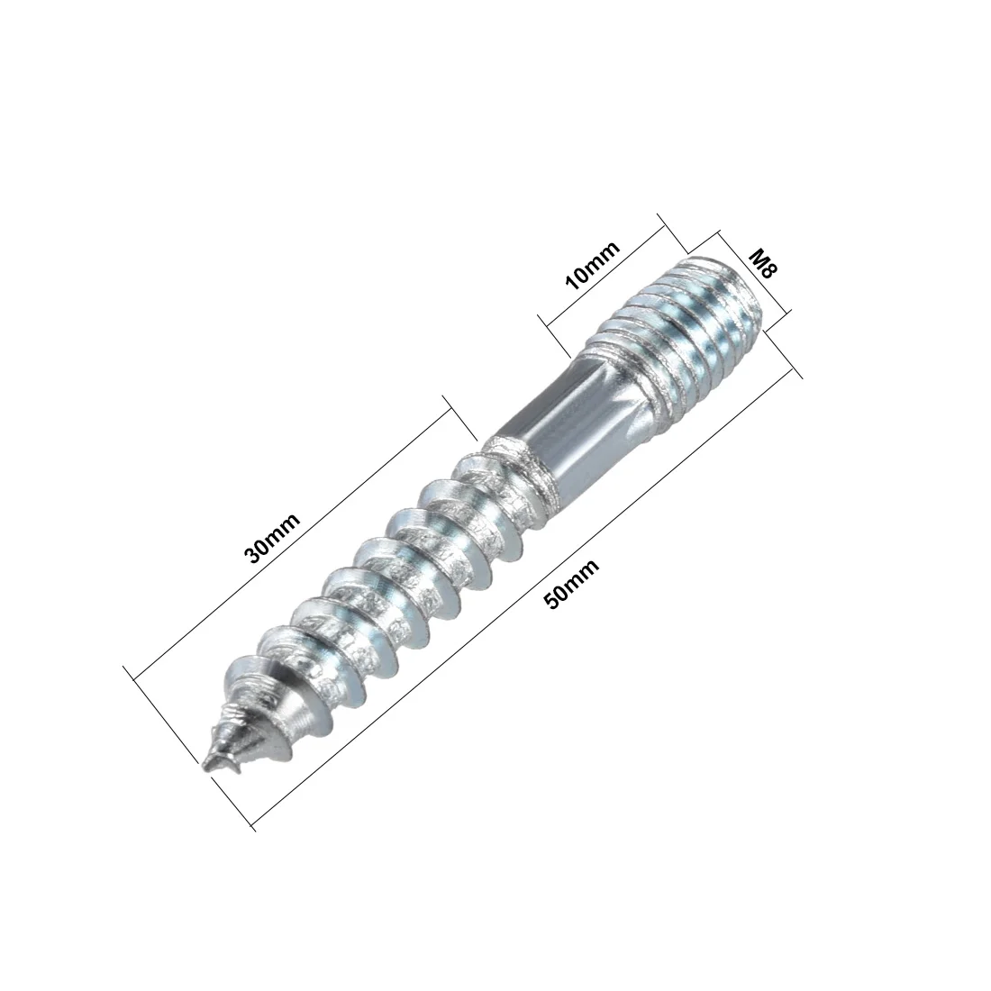 Uxcell 8 шт. M8x50mm вешалка болт двуглавый болт Саморез для мебели