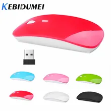 Kebidumei USB optik 2.4G kablosuz fare alıcısı süper Ultra ince ince fare kablosuz fareler oyun bilgisayar PC dizüstü masaüstü