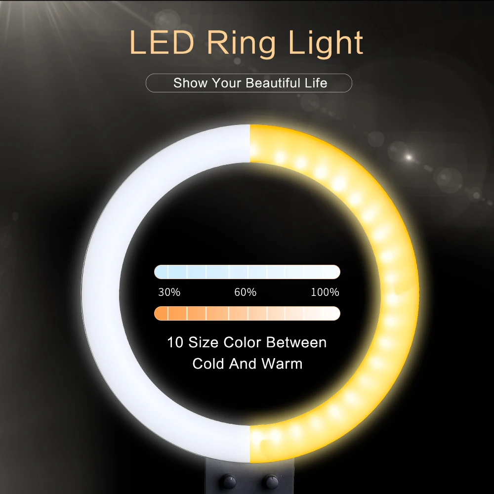 Koop 9 Inch Mini Led Verticale Dimbare Desktop Ring Licht Met Usb Plug Statief Stand Voor Youtube Video Live Foto Fotografie studio