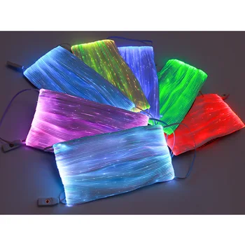 

LED luminous Party Mask Anti-Dust Anti-fog Replaceable PM2.5 Filter Night Run Mask Christmas Halloween Light Up Mask 7 Colors
