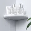 WIKHOSTAR Bathroom Shelf Shampoo Holder Wall Mounted Triangular Corner Shelf Bathroom Organizer Storage Rack Kitchen Shelf 4