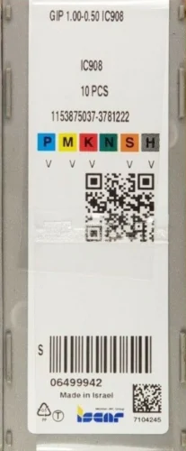 ISCAR 10 шт. карбидные вставки GIP 1,00-0,50 IC908