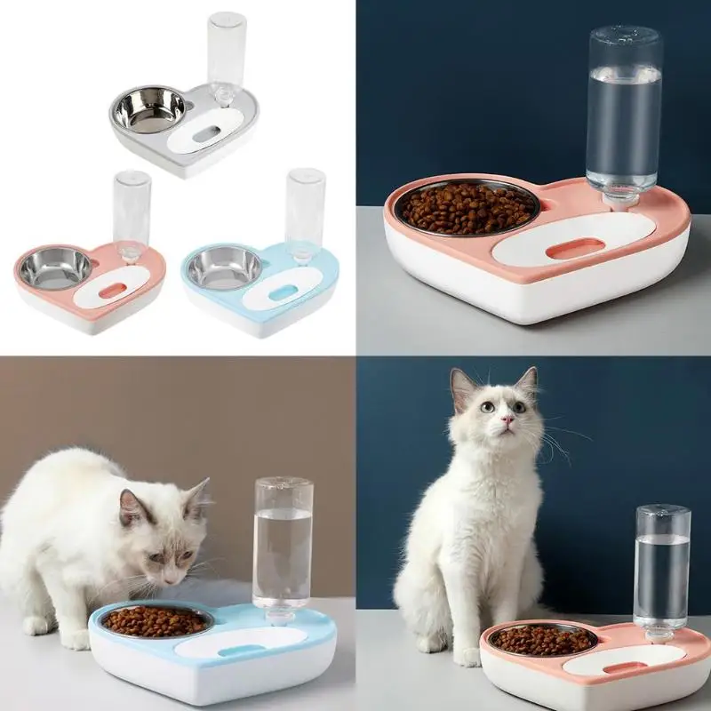 Автоматическая бутылка для воды для собак, миска для кошек, кормушка для домашних животных, подъемная чаша, чаша дозатора для щенка, универсальная поилка, кормушка для домашних животных