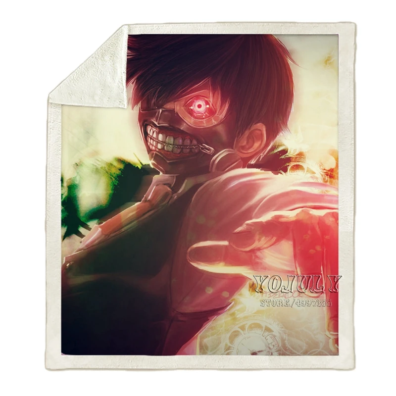 YOJULY одежда с надписью «Tokyo Ghoul Harajuku Пижама для детей и взрослых, Объёмный рисунок(3D-принт) одеяло диван Стёганое одеяло Дорожный Чехол постельного белья в стиле «хип-хоп» с рисунком из аниме фирменный магазин-аутлет K32