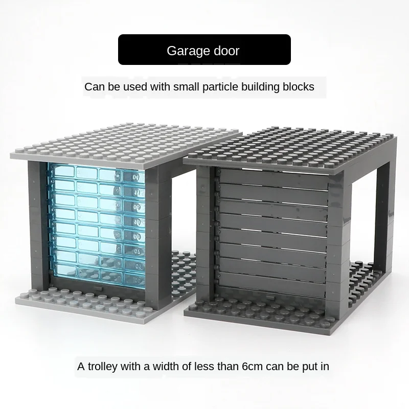 

City Building Block MOC Rolling Gate Shutter Door Garage Scene Accessories Small Building Block Toys for Children