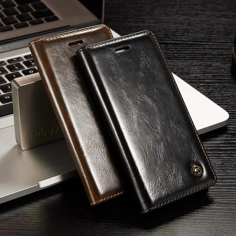 Деловой чехол для iPhone 5 SE роскошный прочный кожаный магнитный 6 S 7 8 Plus X XS Max XR
