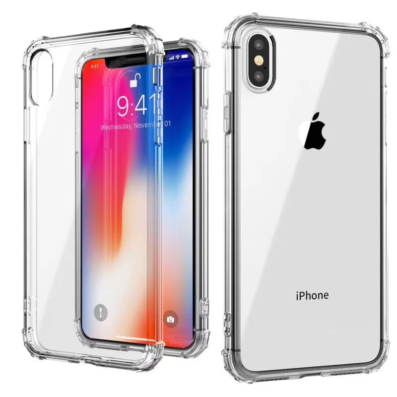

Transparent all-inclusive phone case for iPhone 11 X XS XR XSmax 8 7 6 6S PluS four-corner air bag drop protection cover