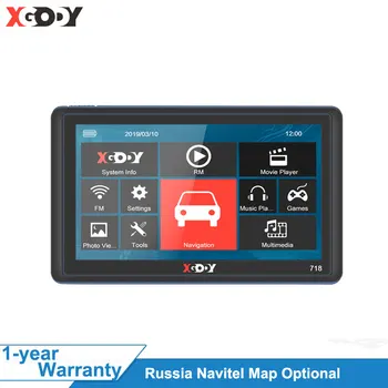 

XGODY 718 7 Inch Car GPS Navigation 128M+8GB FM Touch Screen Sat Nav Truck Navigator Reverse Wireless Camera Navitel Europe Map