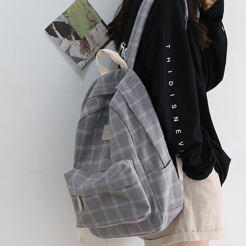 Fashion Girl College School Bag Casual New Simple Women Backpack Striped Book Packbags for Teenage Travel Shoulder Bag Rucksack 1